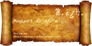 Megyeri Ádám névjegykártya