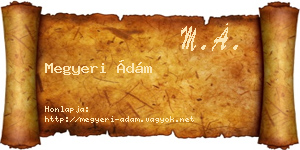 Megyeri Ádám névjegykártya